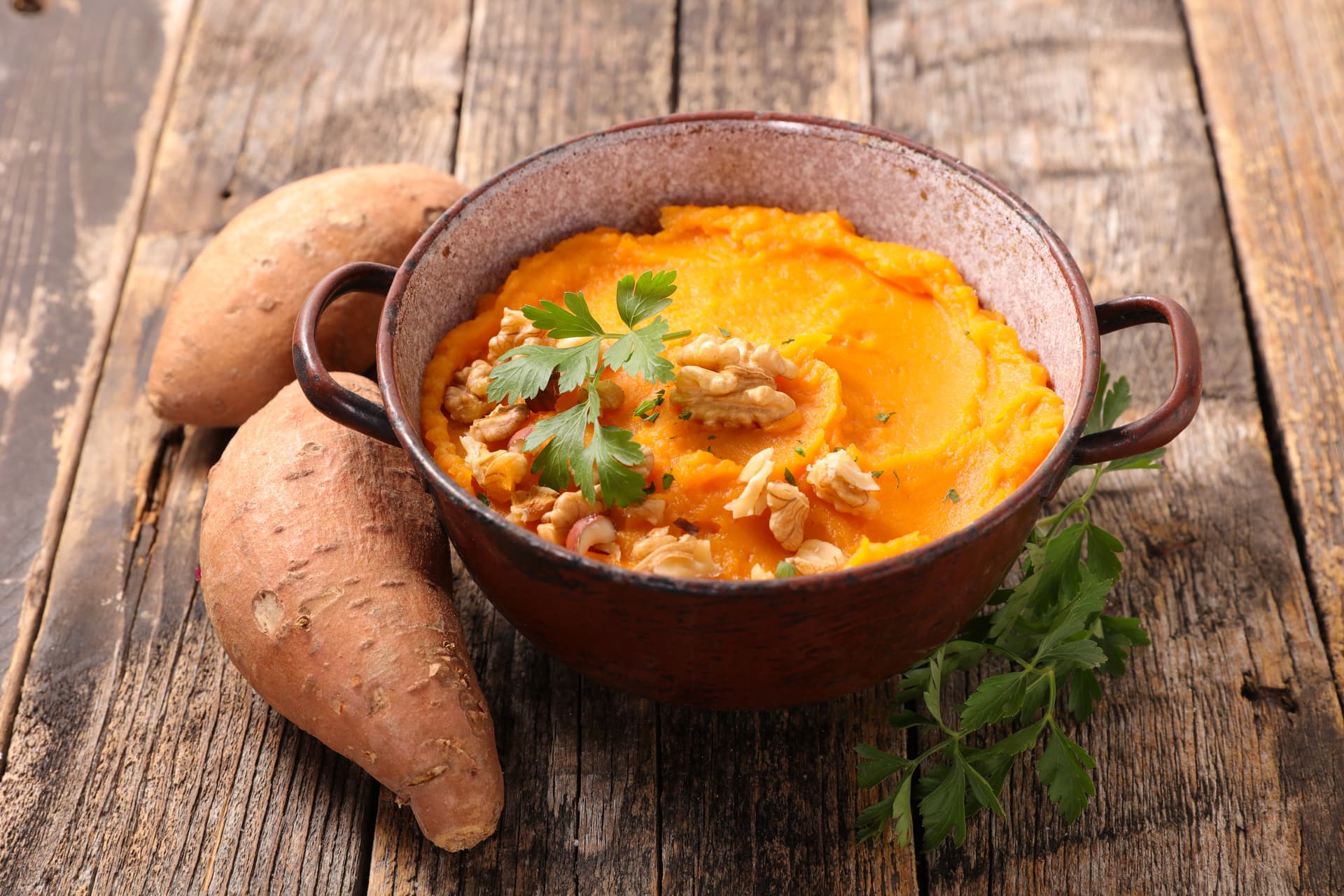 Purée de patate douce