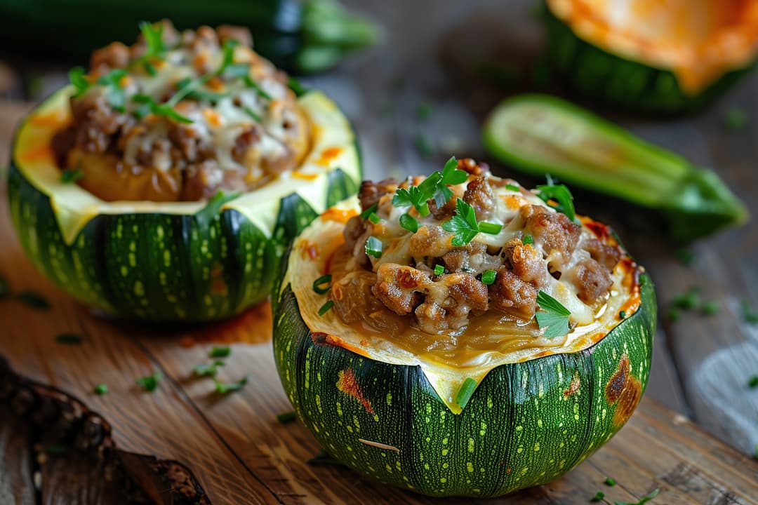 Courgettes farcies au boeuf